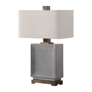 Abbot Crackled Table Lamp Gray