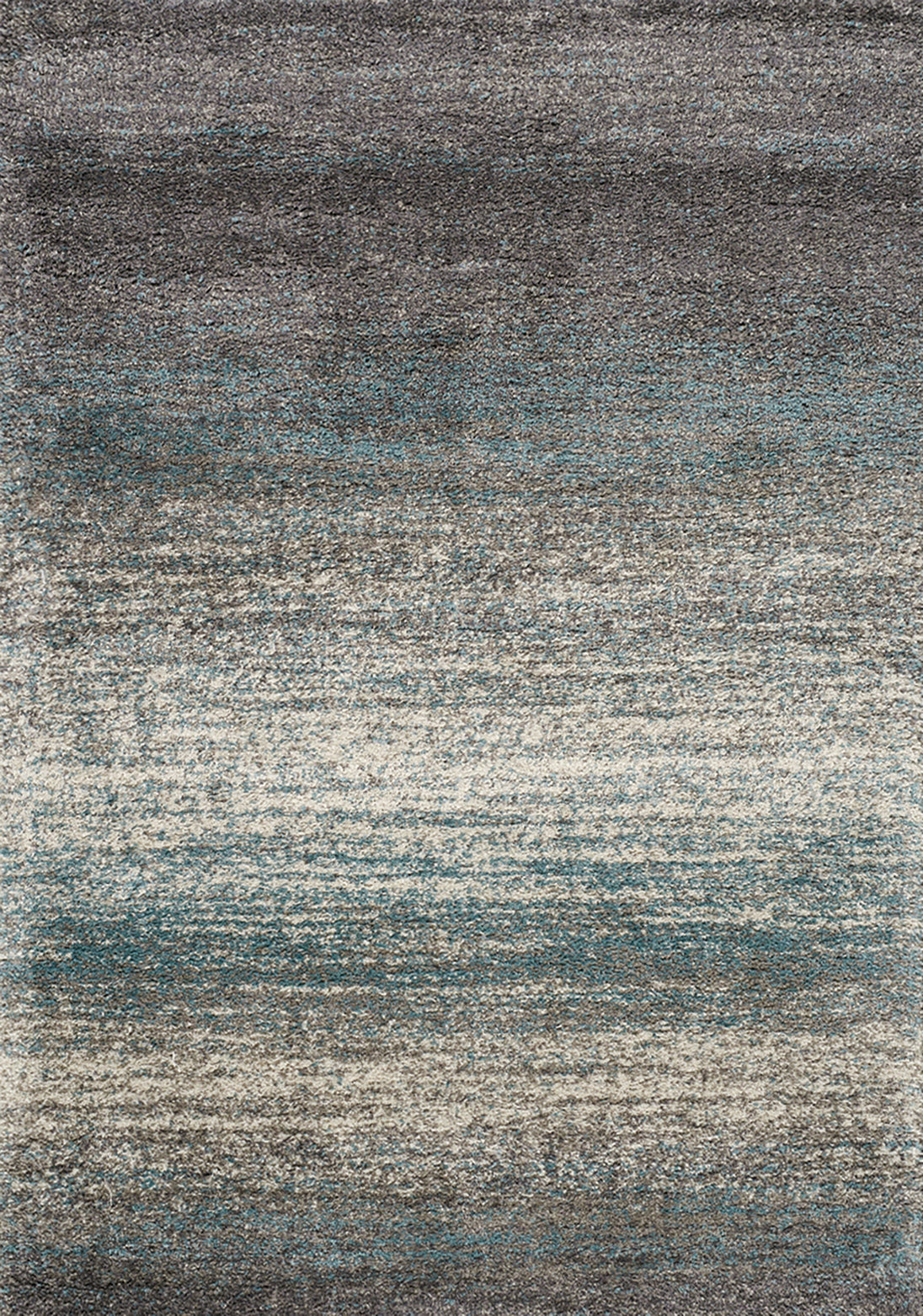 Maroq Grey Blue Distressed Stripes Soft Touch Rug - Furniture Depot