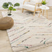 Bora Cream Rainbow Zig Zag Stripes Rug - Furniture Depot