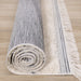 Novato Cream Grey Asymmetrical Lines Rug - Furniture Depot