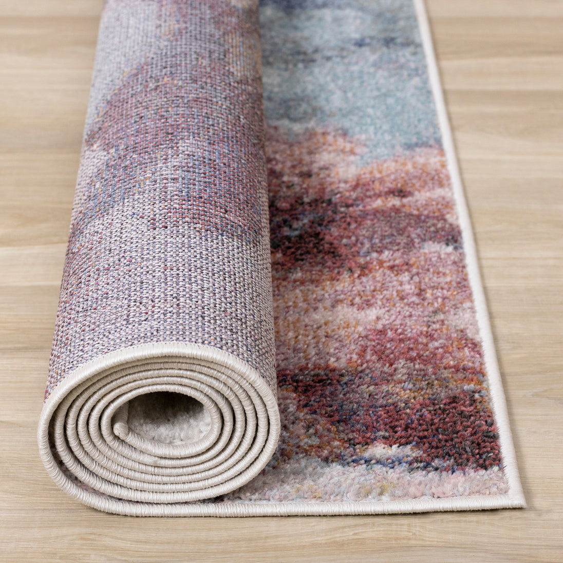 Fresco Blue Pink Yellow Cherry Blossom Rug - Furniture Depot