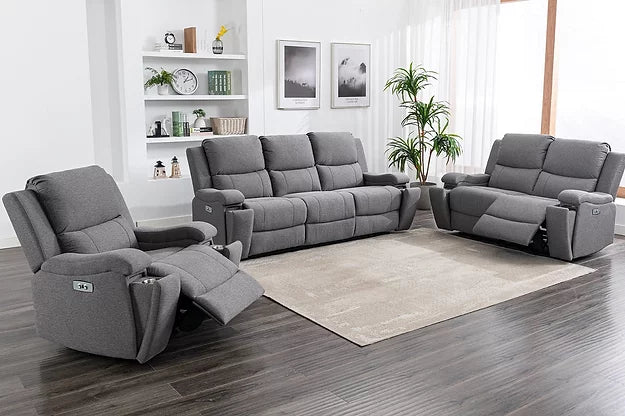 Barrett Collection - in Grey Fabric - Furniture Depot