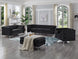 Emma Collection - Velvet Fabric Deep Tufting in Black - Furniture Depot