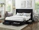 Channtel Velvet Storage Platform Bed - Furniture Depot