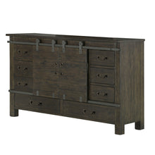 Load image into Gallery viewer, Abington Sliding Door Dresser In Weathered Charcoal