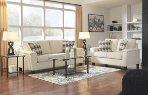 Abinger 4 Pc. Sofa, Loveseat, Chair, Ottoman  - Natural
