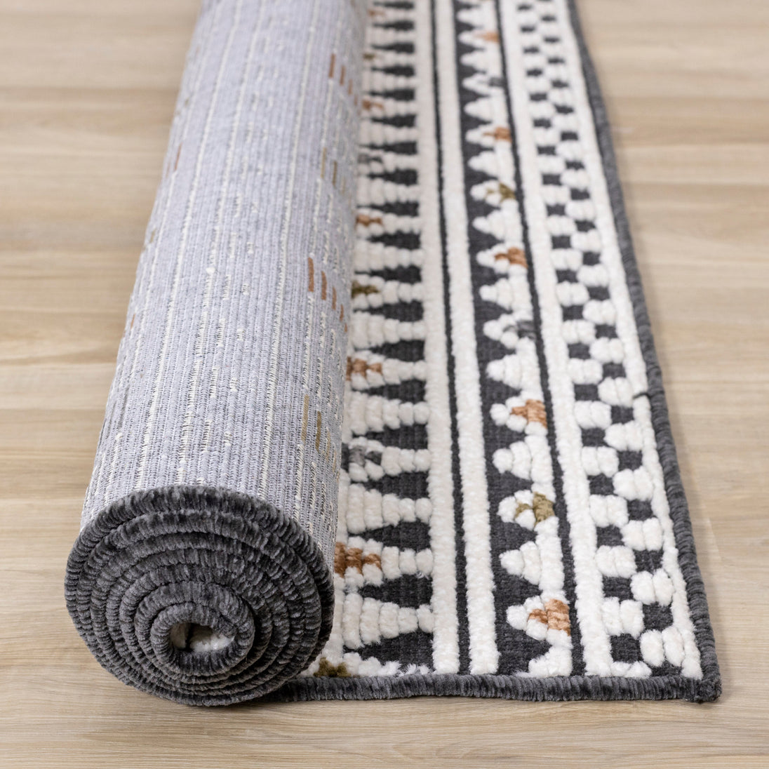 Lawson Cream Grey Orange Southwest Inspired Rug - Furniture Depot