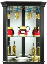 Load image into Gallery viewer, Piedmont VII Black Corner Wine &amp; Bar Cabinetby Howard Miller