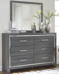 Lodanna Gray 5 Pc. Dresser, Mirror, Panel Bed With 2 Storage Drawers