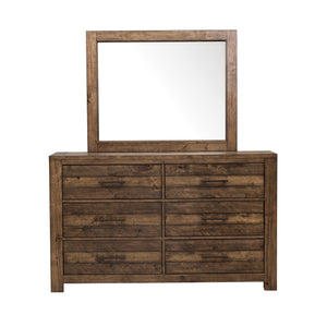 Dakota Dresser With Mirror Brown