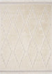 Novato Cream Diamond Shag Rug - Furniture Depot