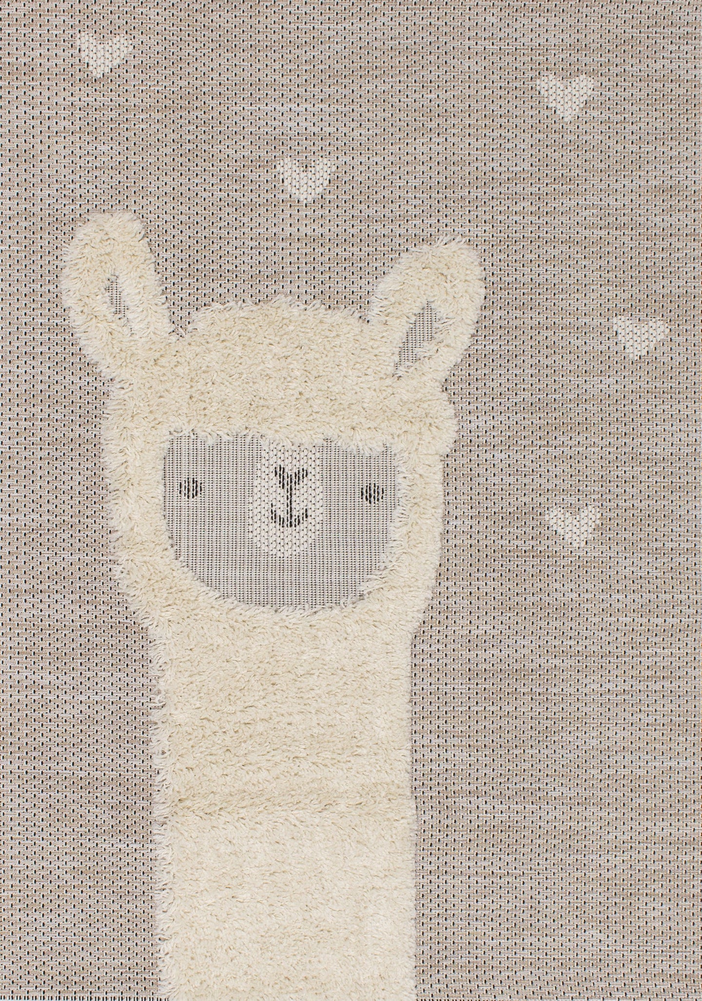 Kalora Kids Beige Cream Llama Rug - Furniture Depot