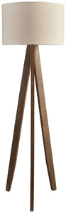 Dallson Wood Floor Lamp - Gray/Brown