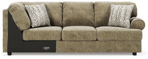 Hoylake Chocolate Left Arm Facing Chaise 3 Pc Sectional