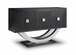 Contempo Pedestal Sideboard w/Metal Curves and 3 Doors - Furniture Depot (4605137649766)