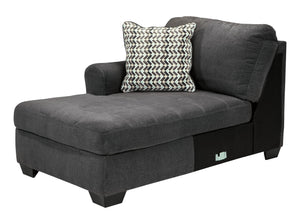 Ambee Slate Left Arm Facing Chaise 3 Pc Sectional