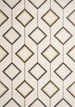 Safi Cream Black Diamonds on the Line Rug - Furniture Depot