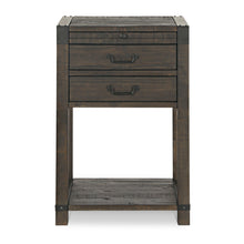 Load image into Gallery viewer, Abington 2 Drawer Open Nightstand In Weathered Charcoal