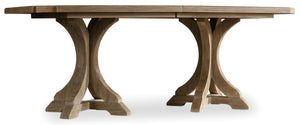 Corsica Rectangle Pedestal Dining Table With 2-20