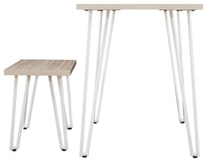 Blariden Desk W/Bench - Brown / White