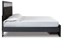 Load image into Gallery viewer, Kaydell Black Upholstered Glitter Panel Storage Bed