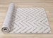 Breeze Cream Grey Floating Chevron Rug - Furniture Depot