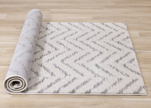 Load image into Gallery viewer, Breeze Cream Grey Floating Chevron Rug - Furniture Depot