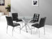 Weston 5PC Dining Set - Black/Chrome - Furniture Depot