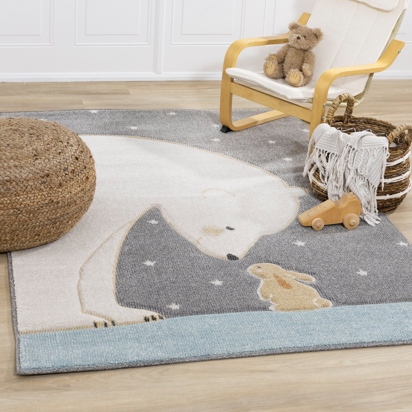 Kalora Kids Bear Bunny Soft Touch Rug - Furniture Depot