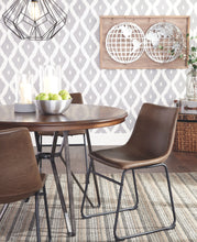 Load image into Gallery viewer, Centiar Two tone Brown 5 Pc. Dining Room Table, 4 Upholstered Side Chairs
