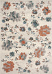 Safi Cream Grey Orange Floral Toile Rug - Furniture Depot