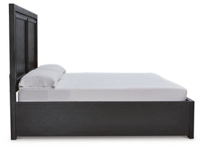 Foyland Black / Brown Panel Storage Bed - King