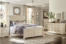 Load image into Gallery viewer, Bolanburg Antique White / Brown 5 Pc. Dresser, Mirror, Louvered Bed - King