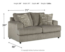 Load image into Gallery viewer, Soletren Loveseat - Ash