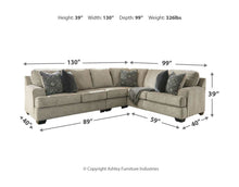 Load image into Gallery viewer, Bovarian Stone 4 Pc Sectional Left Arm Facing Loveseat w/ Ottoman