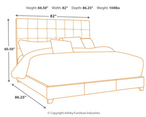 Dolante Beige Upholstered Bed - King