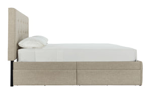 Gladdinson Gray Upholstered Storage Bed