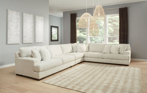 Zada Ivory 4Pc Sectional W/Right Arm Facing Sofa