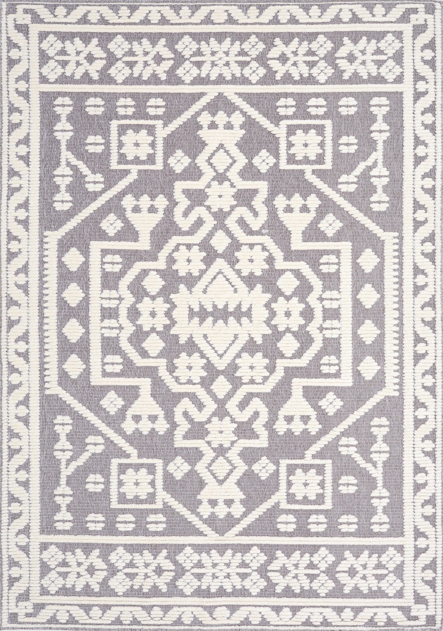 Lawson Grey Cream Elegant Traditional Rug - Furniture Depot