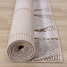 Load image into Gallery viewer, Darcy Cream Brown Distressed Corduroy Plush Rug - Furniture Depot