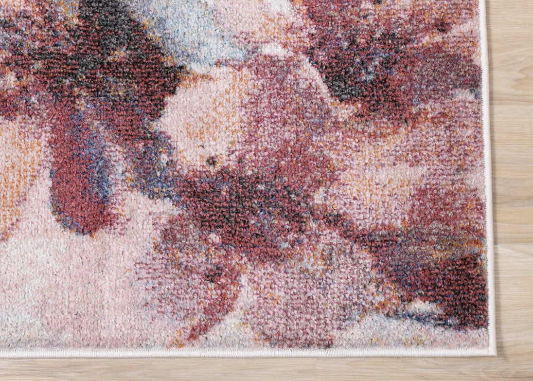 Fresco Blue Pink Yellow Cherry Blossom Rug - Furniture Depot