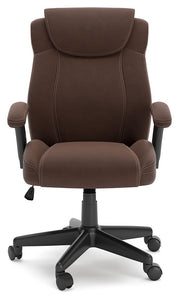 Corbindale Home Office Swivel Desk Chair - Brown/Black