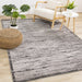 Chorus Black Grey White Iridescent Plush Rug - Furniture Depot