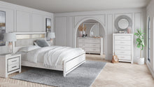 Load image into Gallery viewer, Altyra White 5 Pc. Dresser, Mirror, Panel Bookcase Bed - Queen
