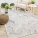 Cathedral Cream Grey Marble Pattern Chenille Rug - Furniture Depot