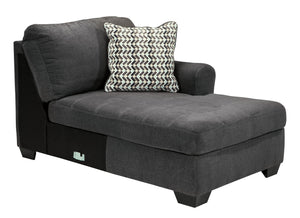 Ambee Slate Right Arm Facing Chaise 3 Pc Sectional