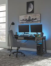 Load image into Gallery viewer, Barolli Gunmetal 2 Pc. Gaming Desk, Swivel Gaming Chair