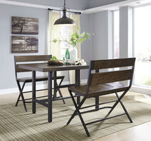 Load image into Gallery viewer, Kavara Medium Brown 3 Pc. Counter Table, 2 Double Barstools