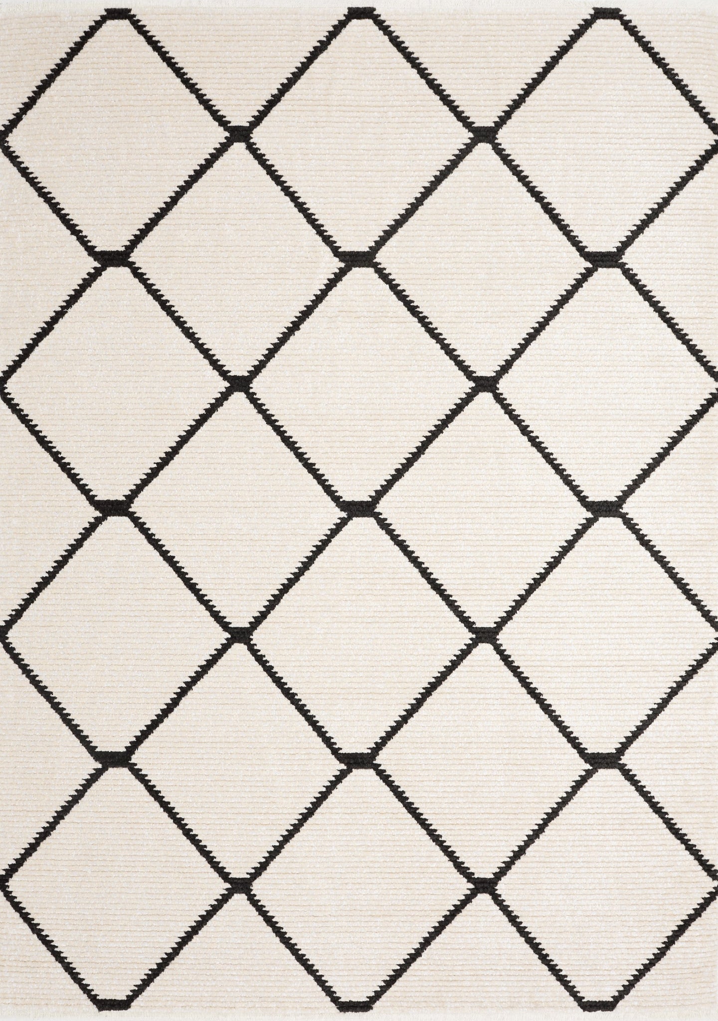 Calabar Cream Grey Lattice Rug - Furniture Depot