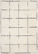 Rondo Cream Grey Grid Design Rug - Furniture Depot